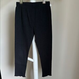 Petit Lem Ribbed Black Leggings Size 4
